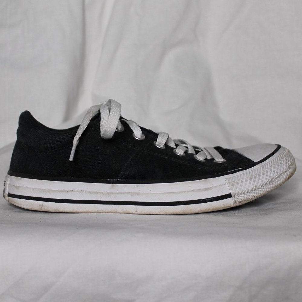 Black Women's Converse with Plush Heel for Comfort